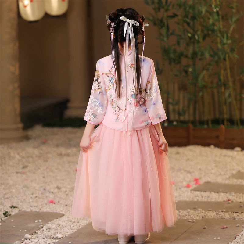 Bộ Hán Phục Phong Cách Trung Hoa Cổ Điển Cho Bé Gái