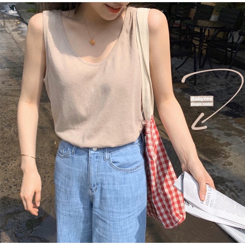 𝐙𝐢𝐧𝐧𝐢𝐚/𝐀́𝐨 𝐭𝐚𝐧𝐤𝐭𝐨𝐩 𝐜𝐡𝐚̂́𝐭 𝐜𝐨𝐭𝐭𝐨𝐧 𝐤𝐢𝐞̂̉𝐮 𝐝𝐚́𝐧𝐠 𝐛𝐚𝐬𝐢𝐜 𝐦𝐮̀𝐚 𝐡𝐞̀ - 𝐁𝐚𝐛𝐲 𝐭𝐞𝐞 | BigBuy360 - bigbuy360.vn