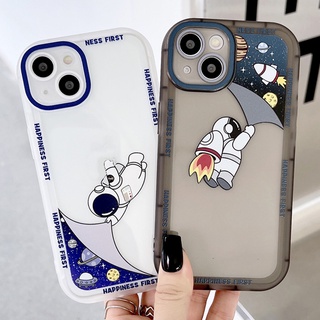 ốp lưng hoạt hình cho iPhone Người đàn ông không gian Ngôi sao Tên lửa Mờ Cá tính Sáng tạo Thiết kế độc lập Cạnh thẳng iPhone 13 12 11 Pro Max X XS XR 7 Plus 8 Plus