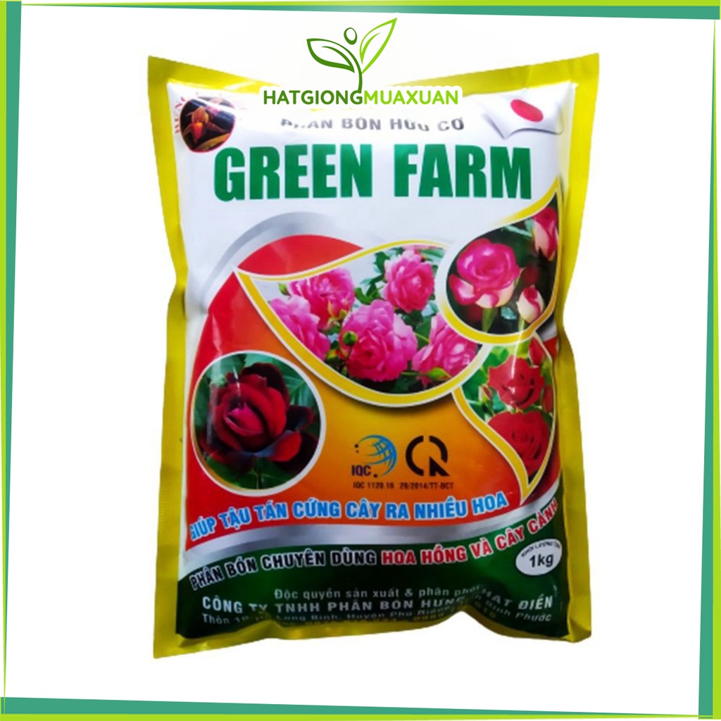 Phân Bón Hữu Cơ Hoa Hồng - Cây Kiểng Green Farm 1 Kg