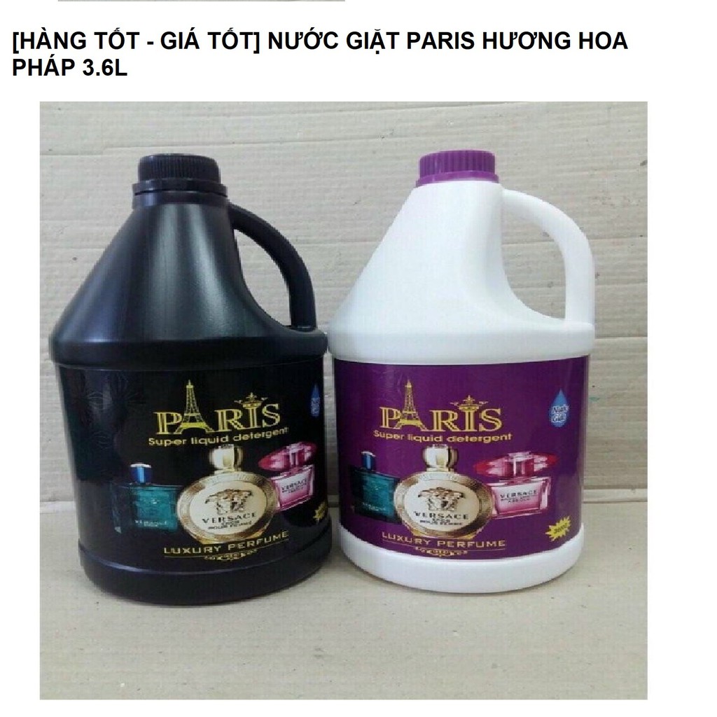 [HÀNG TỐT - GIÁ TỐT] NƯỚC GIẶT PARIS HƯƠNG HOA PHÁP 3.6L