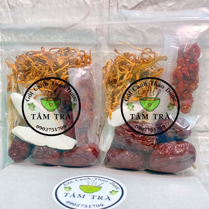 Gói canh Hầm Gà - Đông Trùng Hạ Thảo-Đảng Sâm-5 vị