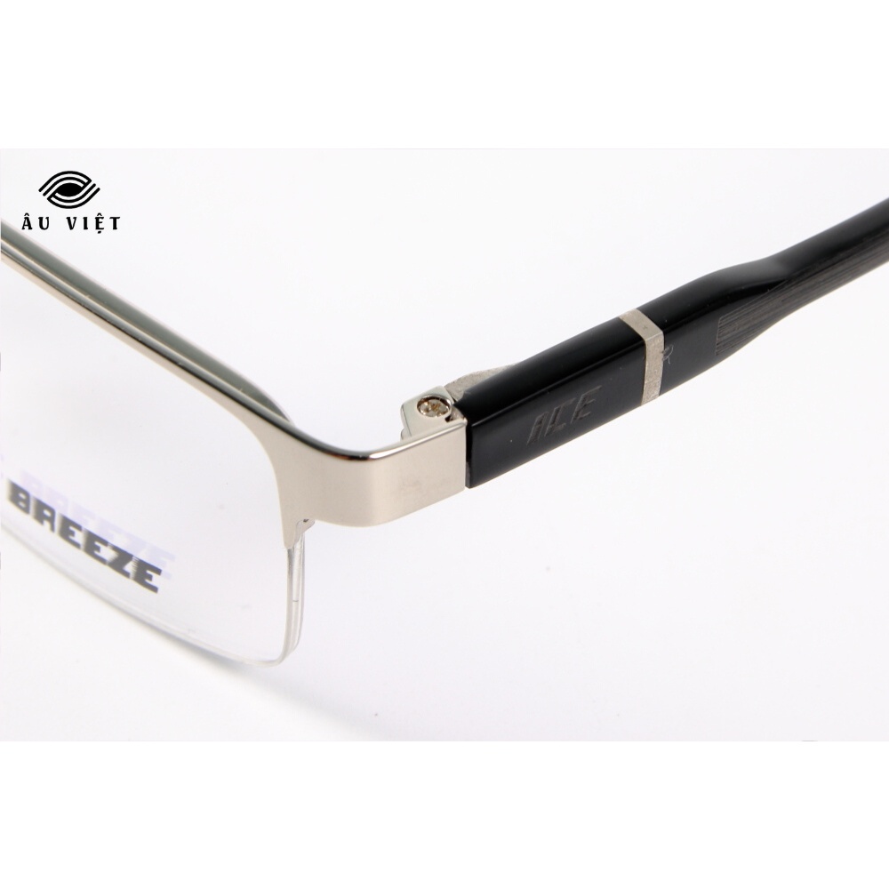 Gọng kính nhựa và kim loại Ice Breeze I-3451 nam dáng chữ nhật vuông màu bạc Full box