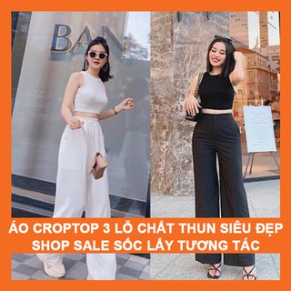 Áo croptop nữ ôm body kiểu dáng 3 lỗ không tay MADELA, Croptop ba lỗ nữ phong cách sexy vải thun cotton siêu đẹp