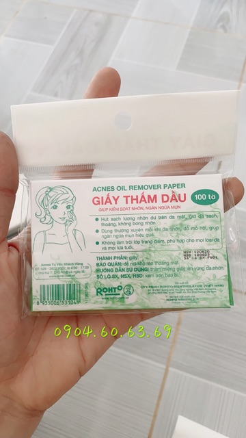 Giấy Thấm Dầu Acnes 100 tờ