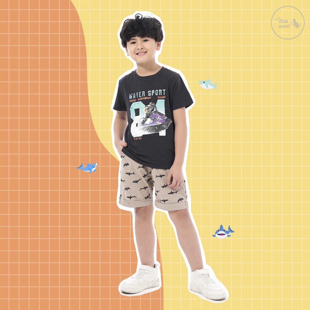 Quần KAKI đùi bé trai BIGFOX Tới Size Đại. Quần Short Trẻ Em Teen Boy Phối màu 2-12