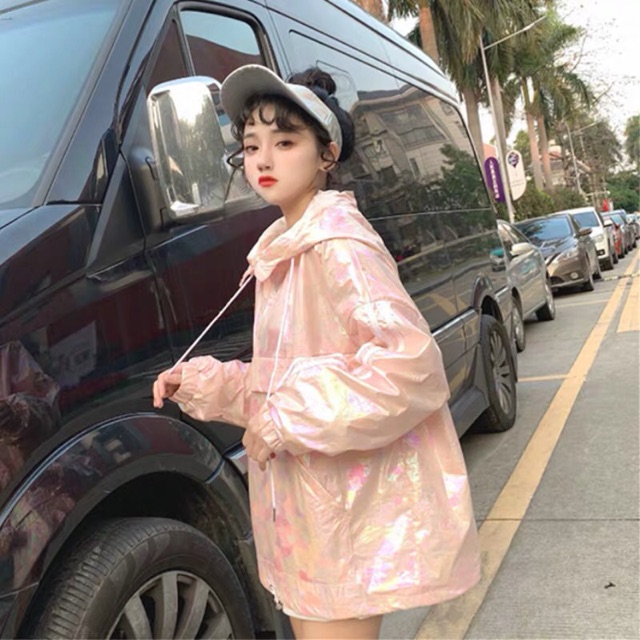 Áo khoác gió hologram ulzzang | BigBuy360 - bigbuy360.vn