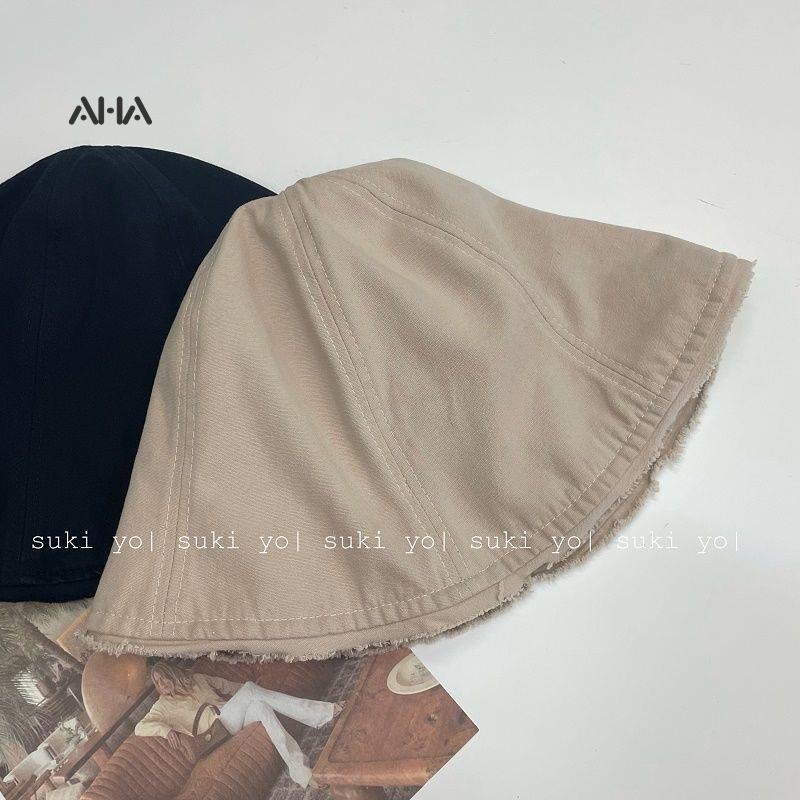 Mũ vành rộng AHA official che nắng có thể điều chỉnh phong cách retro Nhật Bản thời trang cho cặp đôi