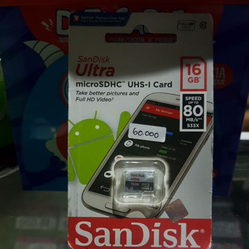 Thẻ Nhớ Sandisk Ultra Class 10 Micro Sd 16gb Hp | BigBuy360 - bigbuy360.vn
