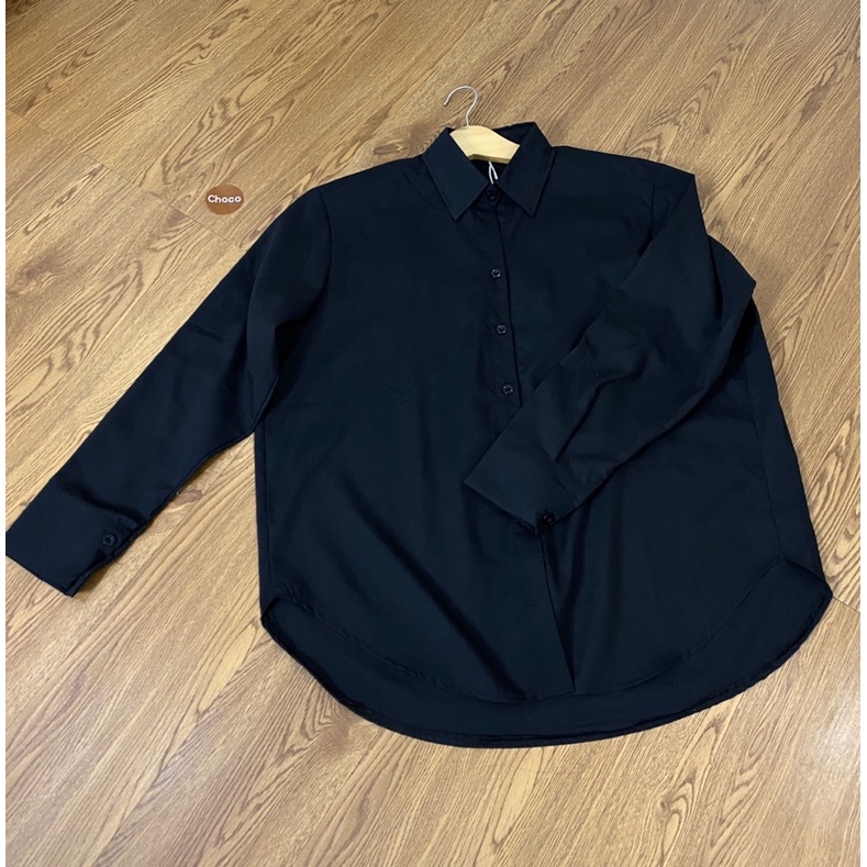 Áo somi nữ đen tay dài - Black Shirts | WebRaoVat - webraovat.net.vn