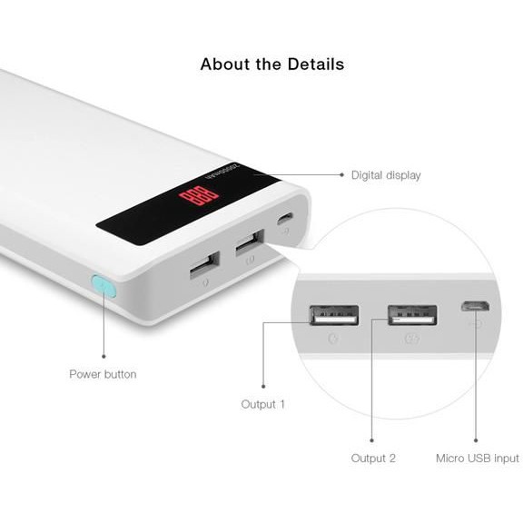 ( giá ưu đãi ) (CÓ LED) SẠC DỰ PHÒNG ROMOSS 30.000MAH - SẠC NHIỂU LẦN CHO SMARTPHONE