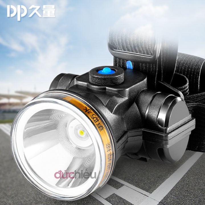 Đèn pin đội đầu chống nước sáng mạnh có ánh sáng vàng - DP