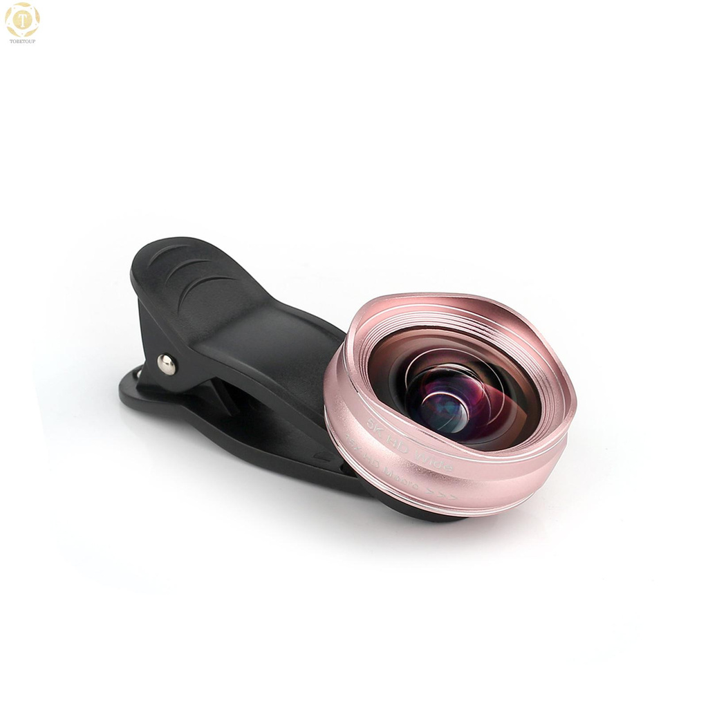 Shipped within 12 hours】 2-in-1 5K HD Smartphone Camera Lens 0.45X Wide-angle + 15X Macro Phone Lens with Universal Clip Compatible with iPhone Samsung Huawei Smartphones Lens [TO]