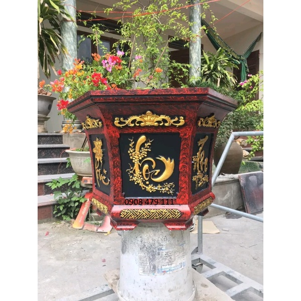 Khuôn chậu cảnh ABS lục giác 58 cm.