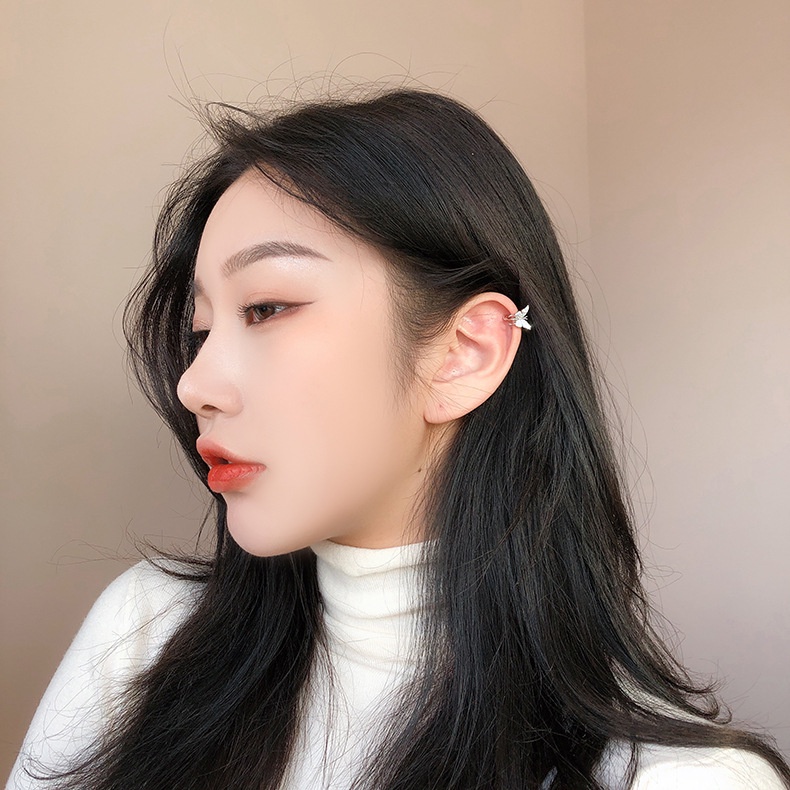 Bộ Khuyên Tai Hình Bướm Đính Đá zircon Cỡ Nhỏ Đơn Giản Cá Tính Dễ Phối Đồ Thời Trang