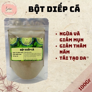 100gr bột diếp cá sấy lạnh nguyên chất - bột handmade louloubeauty
