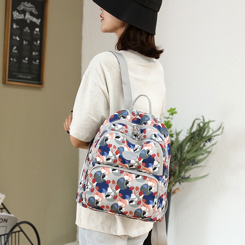 Ba Lô Đi Học/Du Lịch In Hoa Sáng Tạo Thời Trang Phong Cách Mới Sức Chứa Lớn Hợp Xu Hướng Cho Nữ Sinh