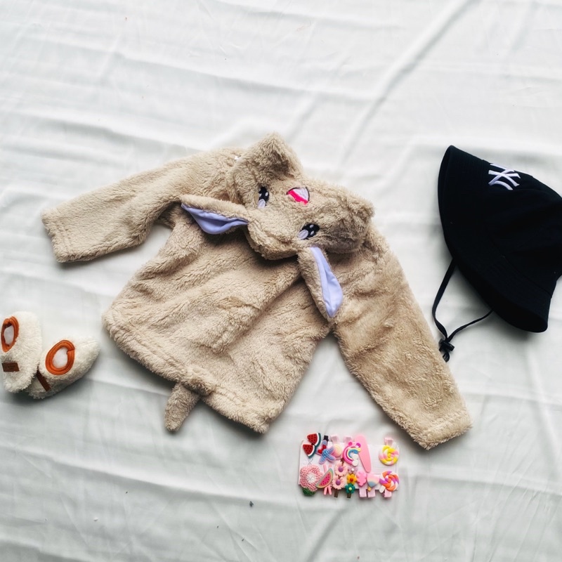 Áo lông cừu cho bé có mũ