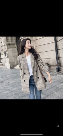 [CÓ SẴN] Áo khoác blazer caro