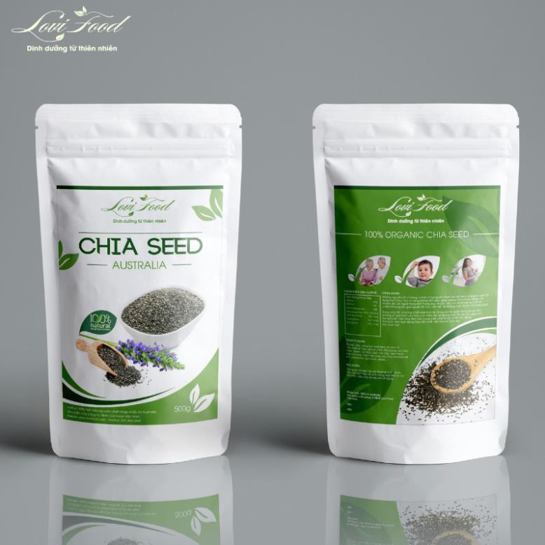 HẠT CHIA ÚC GIẢM CẨN - 500gram sản phẩn Organic CHÍNH HÃNG nhập khẩu 100% từ ÚC - Lovi Food Việt Nam