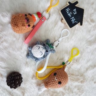 Móc khóa thú len handmade - chó Pull