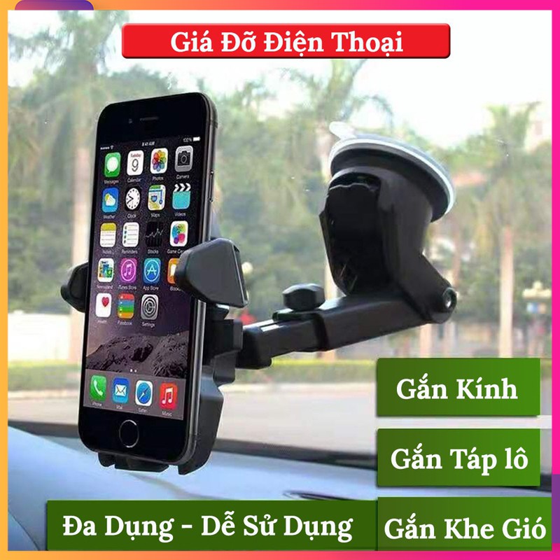 Giá đỡ điện thoại trên ô tô ⭐ Giá kẹp điện thoại ô tô, loại hút chân không cao cấp, gắn taplo, kính xe, bàn làm việc