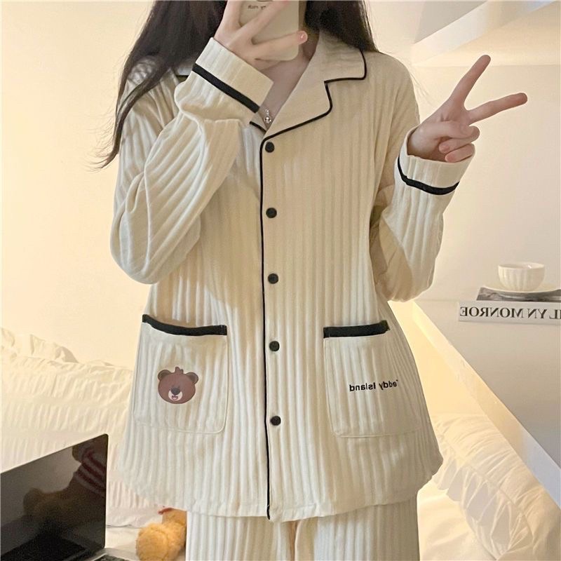 (Sẵn) Bộ Cotton Gân Pijama Siêu Mát Chất Dày Dặn Mẫu Có Hai Túi Bên Phối Màu Trẻ Trung Năng Động