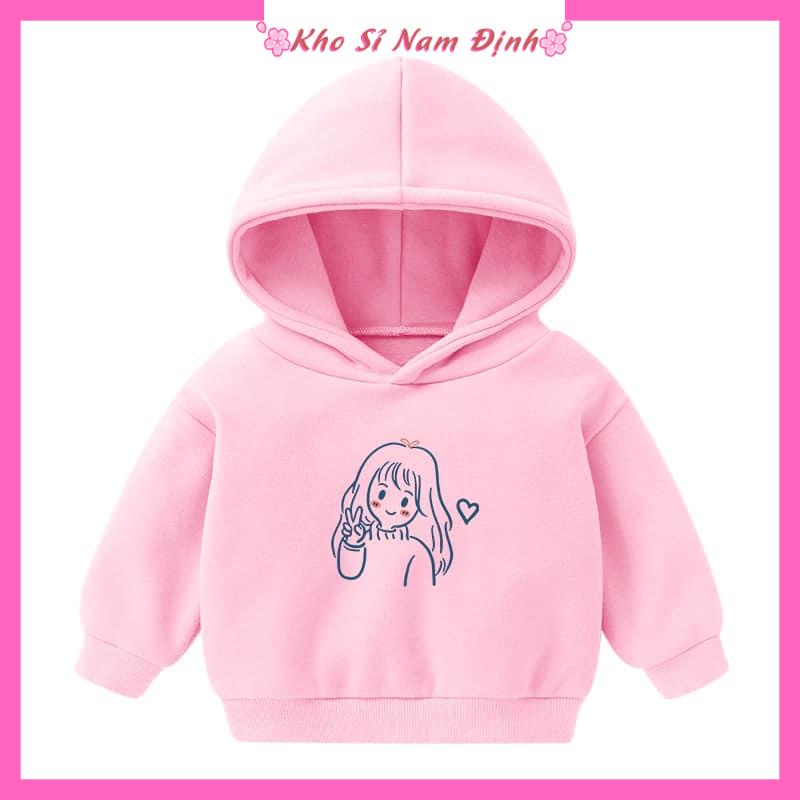 áo nỉ bông hoodie dài tay có mũ thu đông bé trai bé gái hàng Quảng Châu cao cấp không bai không xù mịn đẹp