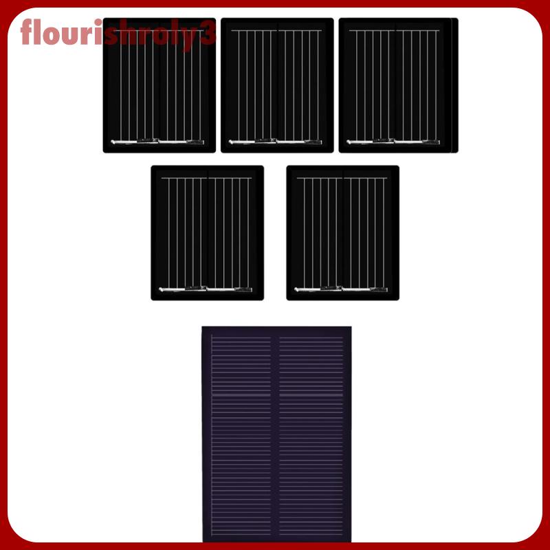 Bộ 5 Tấm Pin Năng Lượng Mặt Trời Mini Bằng Silicon Polycrystalline 30x25mm 1V Tiện Dụng