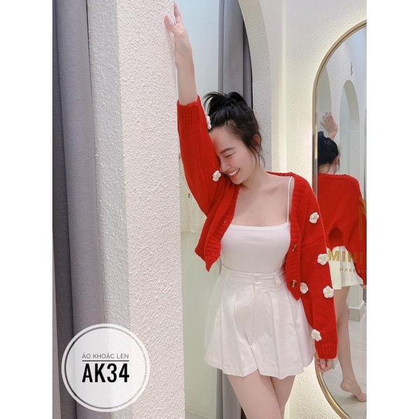 Bigsize Áo khoác len đính hoa AK34