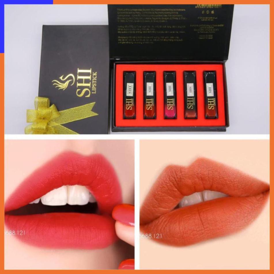 SÉT QUÀ TẶNG PHỤ NỮ - Son SHI không chì - Bền màu - Lên Màu Chuẩn - Hàng mới về 2021 V V V