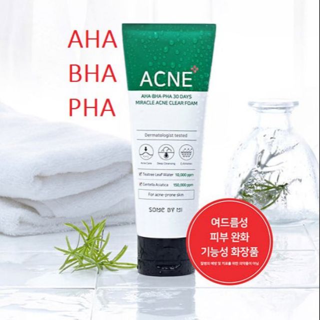 Sữa Rửa Mặt Some By Mi AHA-BHA-PHA 30 Days Miracel Acne Clear Foam..