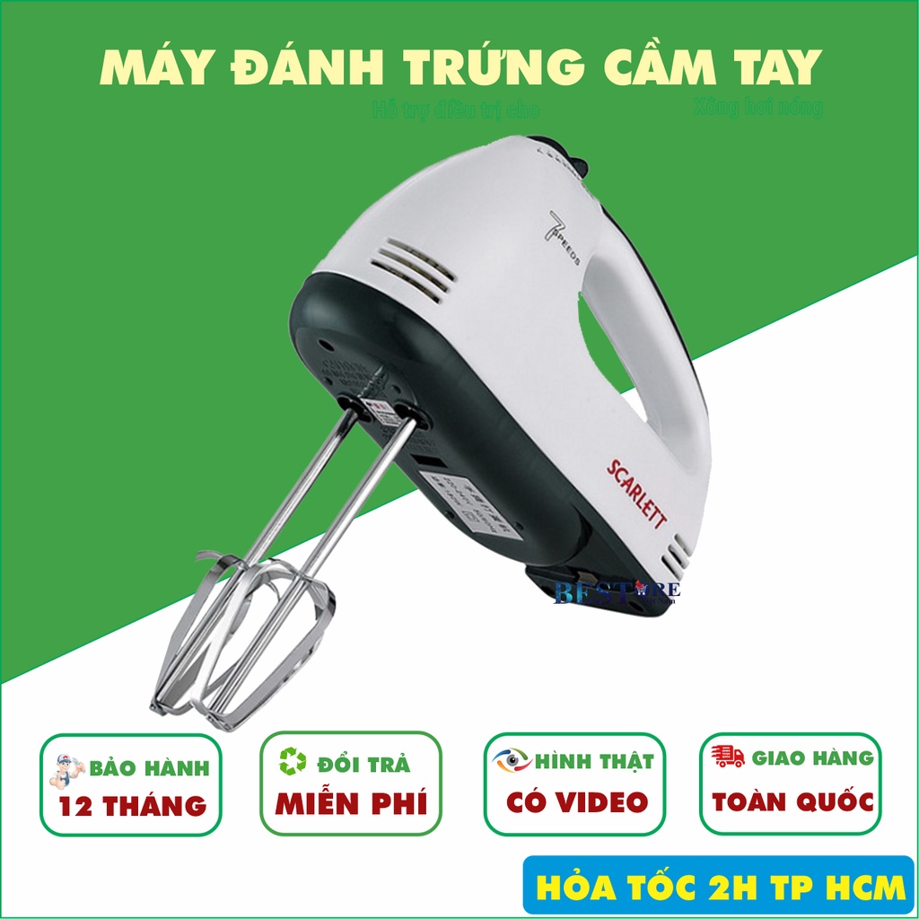 [Hot] Máy Đánh Trứng Cầm Tay 7 Tốc Độ Công Suất 180W