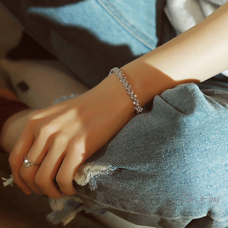 GETNOIVAS Vòng Đeo Tay Bằng Hợp Kim Mặt Hình Trái Tim Thời Trang Cho Nữ