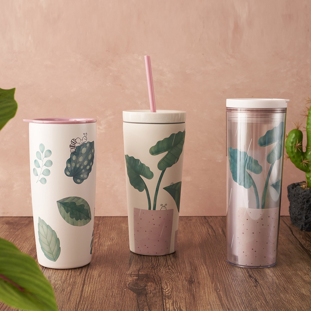 Bình Starbucks 20Oz  Miir Stainless Steel Caterpillars Leaves