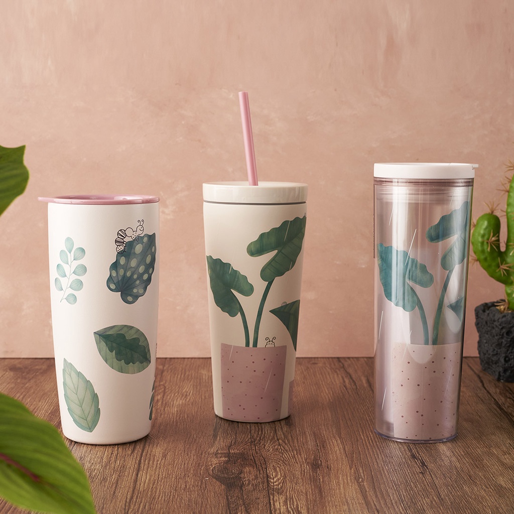 [LIFEMCMBP4 -12% đơn 250K] Bình Starbucks 20Oz (591ml) Miir Stainless Steel Caterpillars Leaves