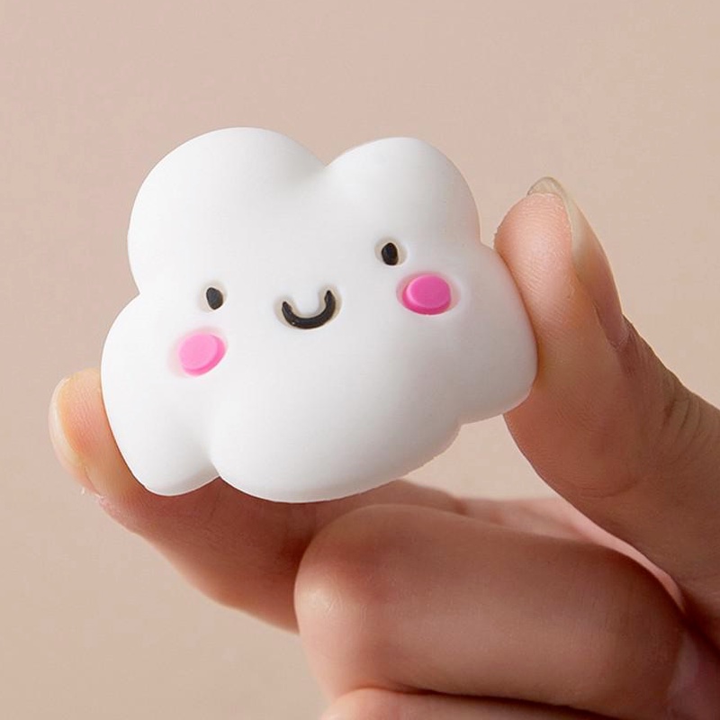 Miếng dán đệm chống va chạm tường cửa bằng silicone mềm tự dính thiết kế hoạt hình sáng tạo đáng yêu