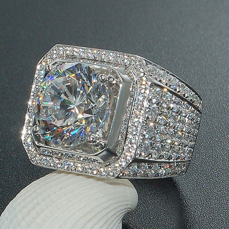 Nhẫn Đeo Tay Đính Đá zircon Thời Trang Cho Nam