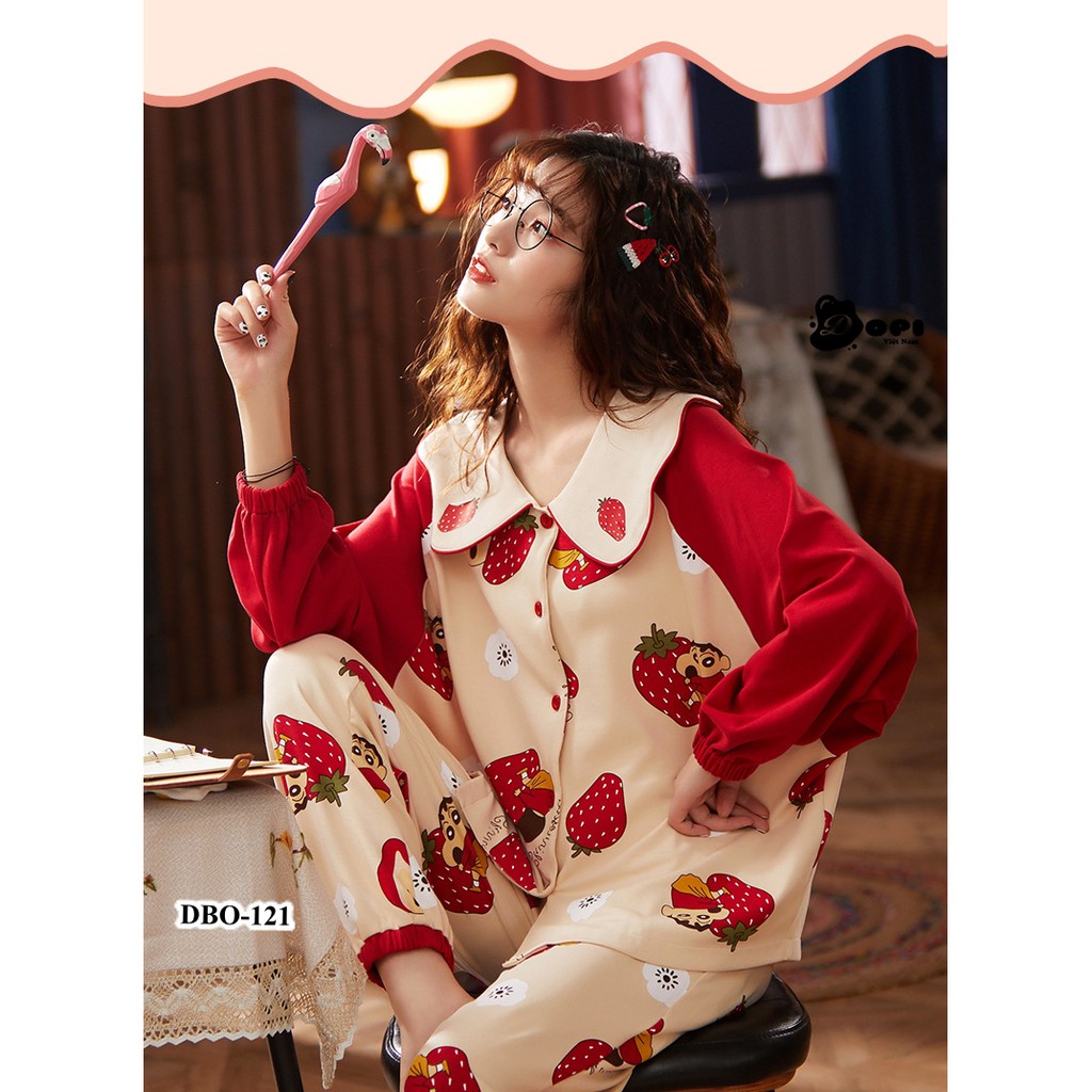 (DBO121) Đồ bộ mặc nhà nữ thu đông đồ bộ pijama nữ