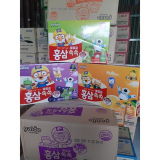 NƯỚC HỒNG SÂM TRÁI CÂY PORORO THÙNG 10 TÚI x 100ML
