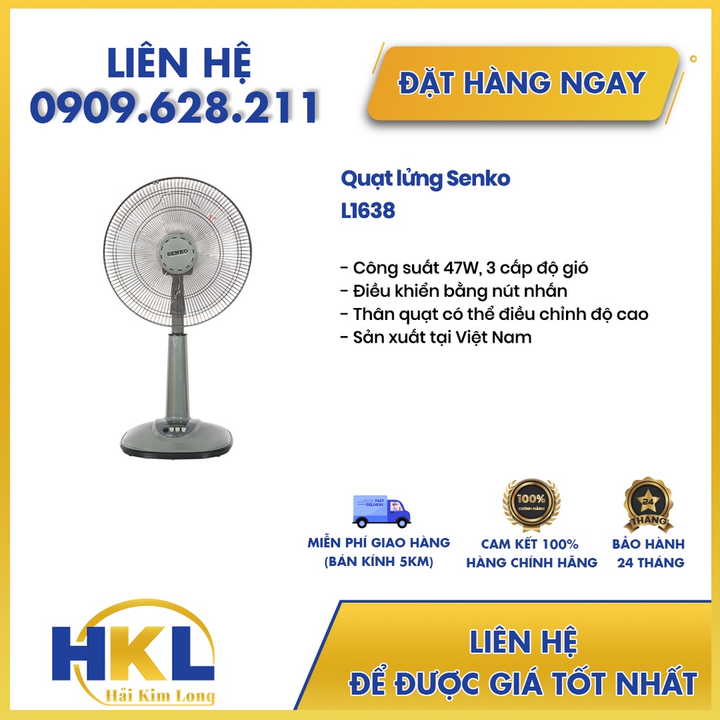 Quạt lỡ ống nhựa Senko L1638