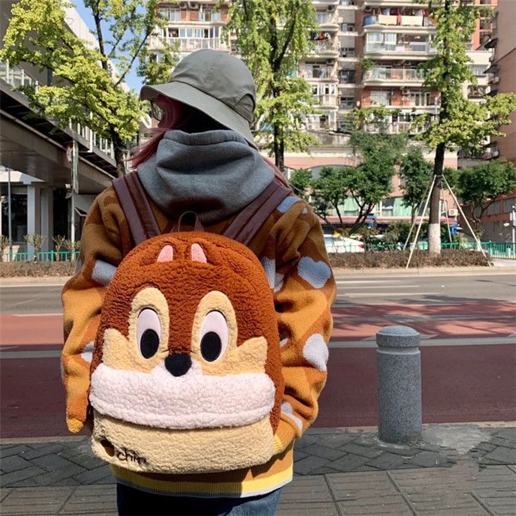 Ba lô đi học cỡ lớn họa tiết Sóc Chip dễ thương thời trang thu đông 2022 hot hit Giaydepvyvy