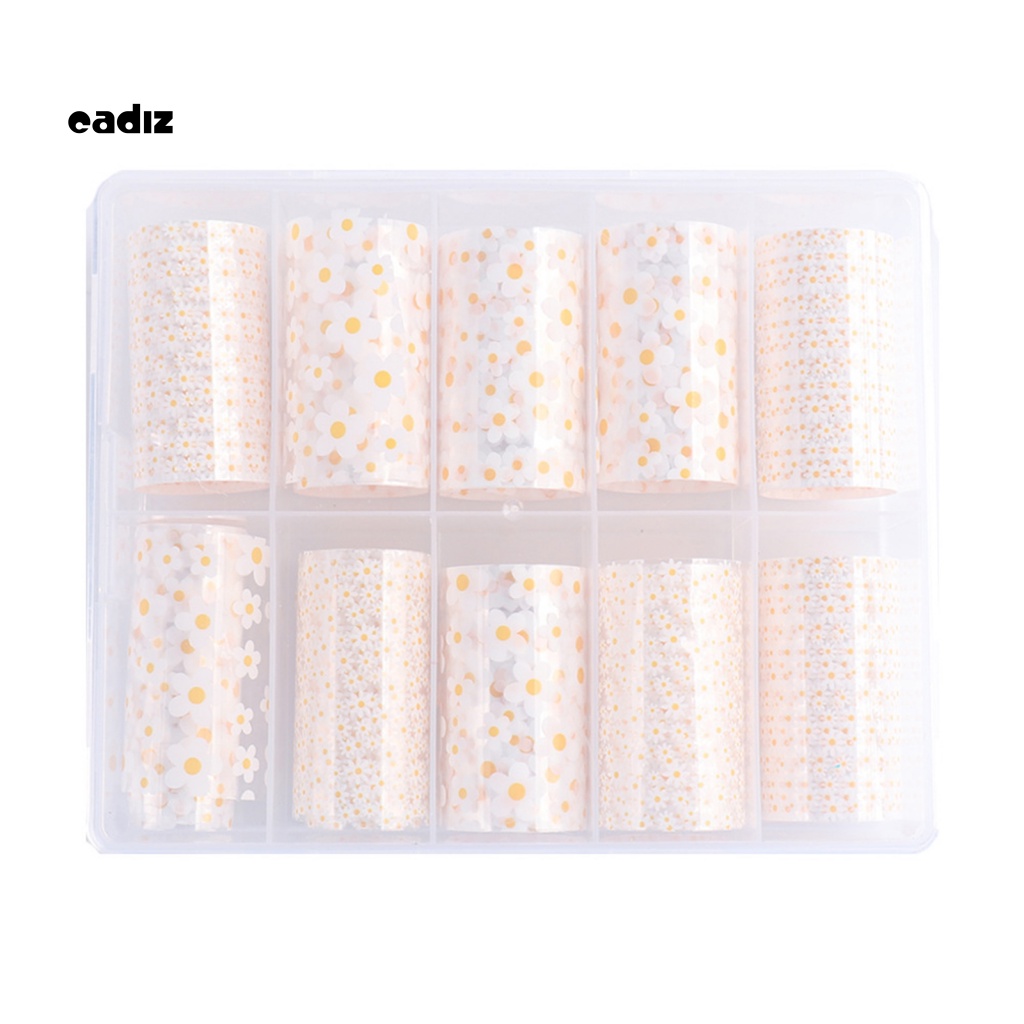 Miếng Dán Trang Trí Móng Tay Chuyển Đổi Họa Tiết Hoa Lâu Trôi Không Mùi