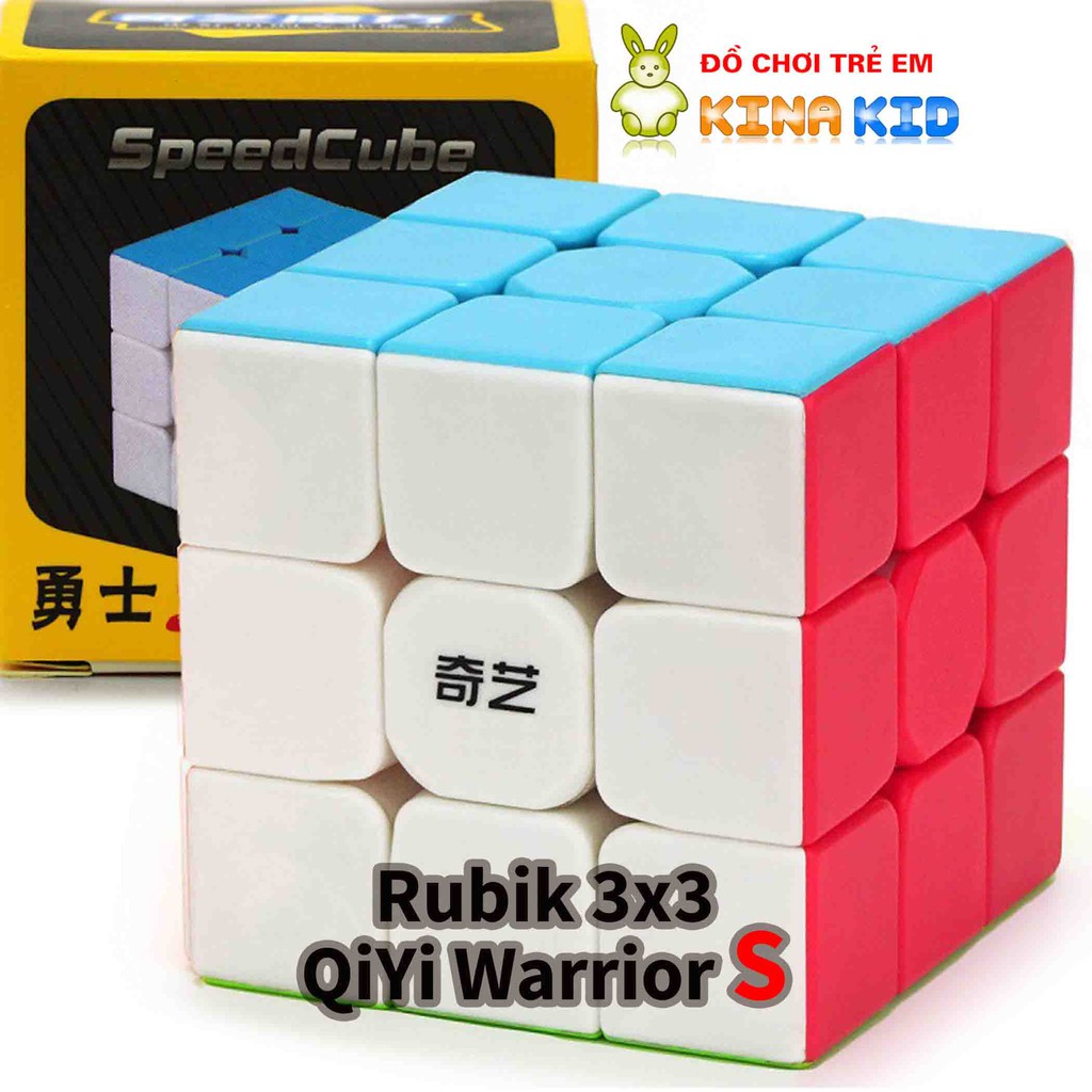 Rubik 3x3 QiYi Warrior S, Magic Cube Rubic 3 tầng Stickerless, Trơn Mượt, Bẻ Góc Cực Tốt