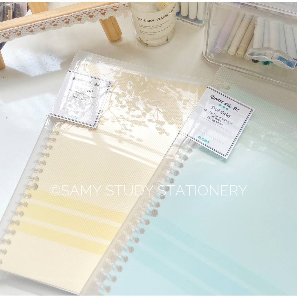 SỔ CÒNG NHỰA SIZE B5 SẴN GIẤY KLONG 120GSM SIÊU DÀY GHI CHÉP HỌC TẬP BULLET JOURNAL TAKE NOTES