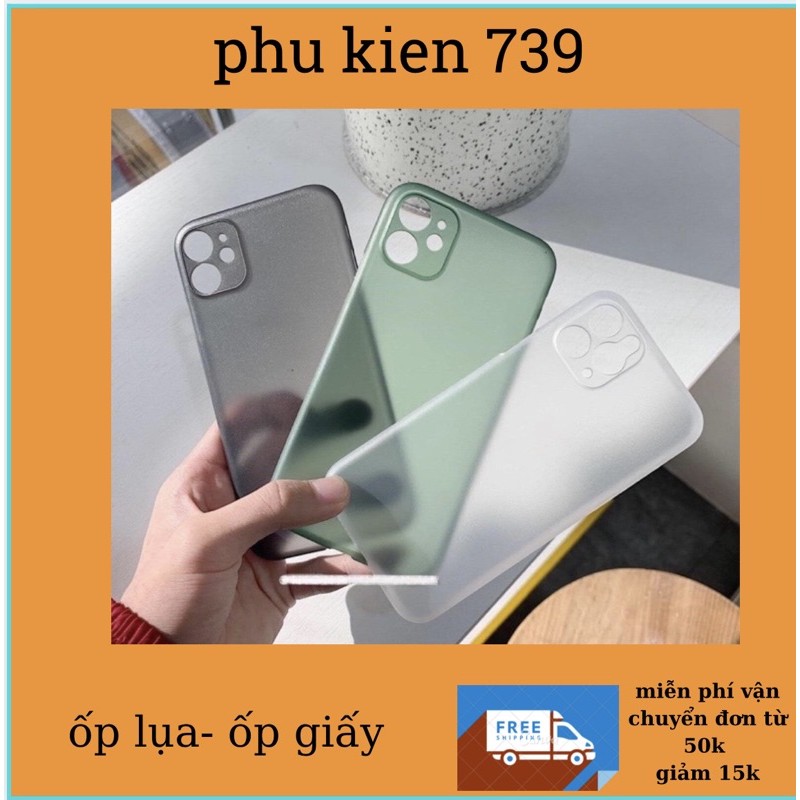 Ốp lụa nhám chống ố màu, chống bám vân tay ip11promax/11/11pro/xs/x/xr/7p/8p/6p/6/7