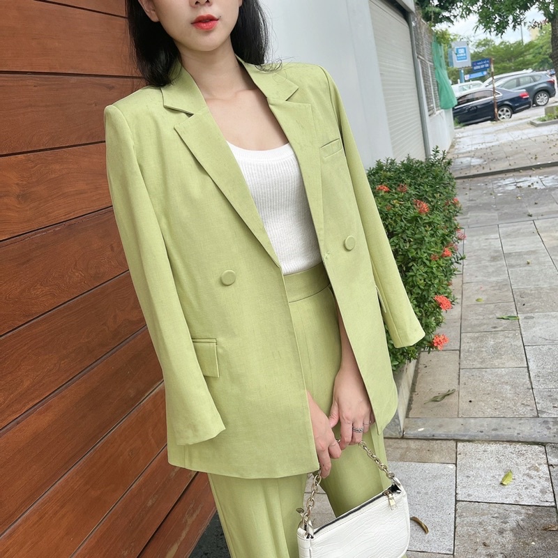 Áo vest 2 cúc bọc túi ngực