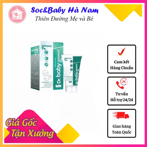 Dầu xoa ấm cho bé Dr Baby Organic giữ ấm cơ thể giảm ho nghẹt mũi cảm lạnh cảm cúm cho bé 75ml