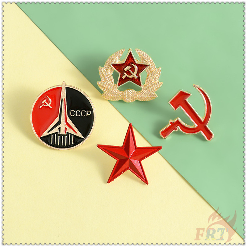 ★ CCCP - Hammer & Sickle Series 01 Brooches ★ 1Pc National Emblem Communism Fashion Doodle Enamel Pins Backpack Button Badge Brooch