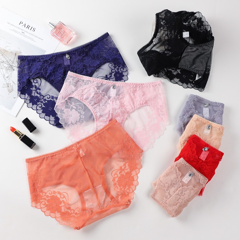 Quần lót ren gợi cảm sexy siêu mỏng xuyên thấu nhiều màu (QL1)